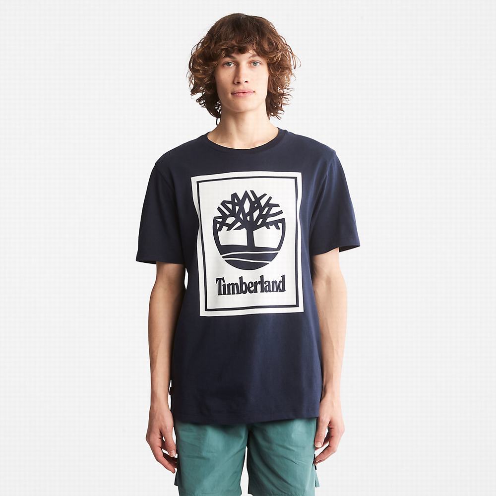 Timberland Tree Logo Tişört Kadın Lacivert | TR-1853E