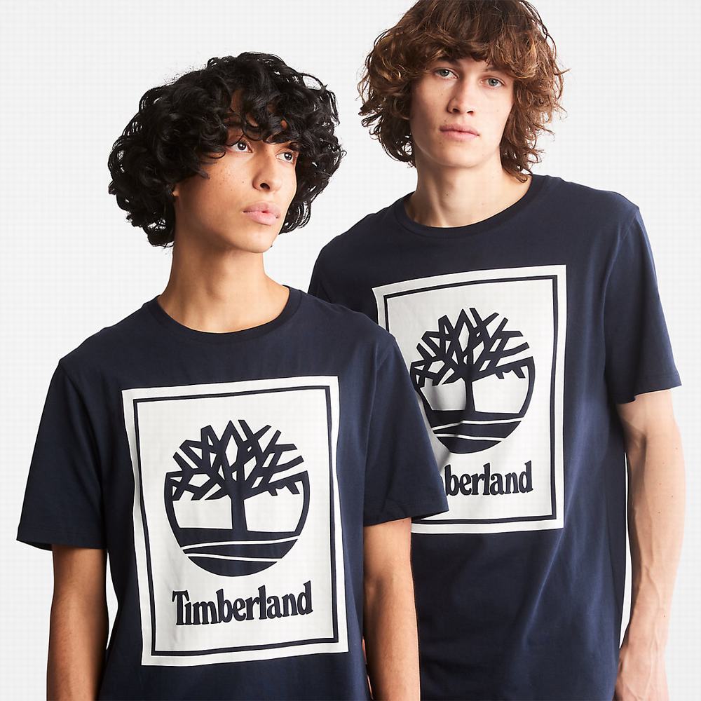 Timberland Tree Logo Tişört Kadın Lacivert | TR-1853E