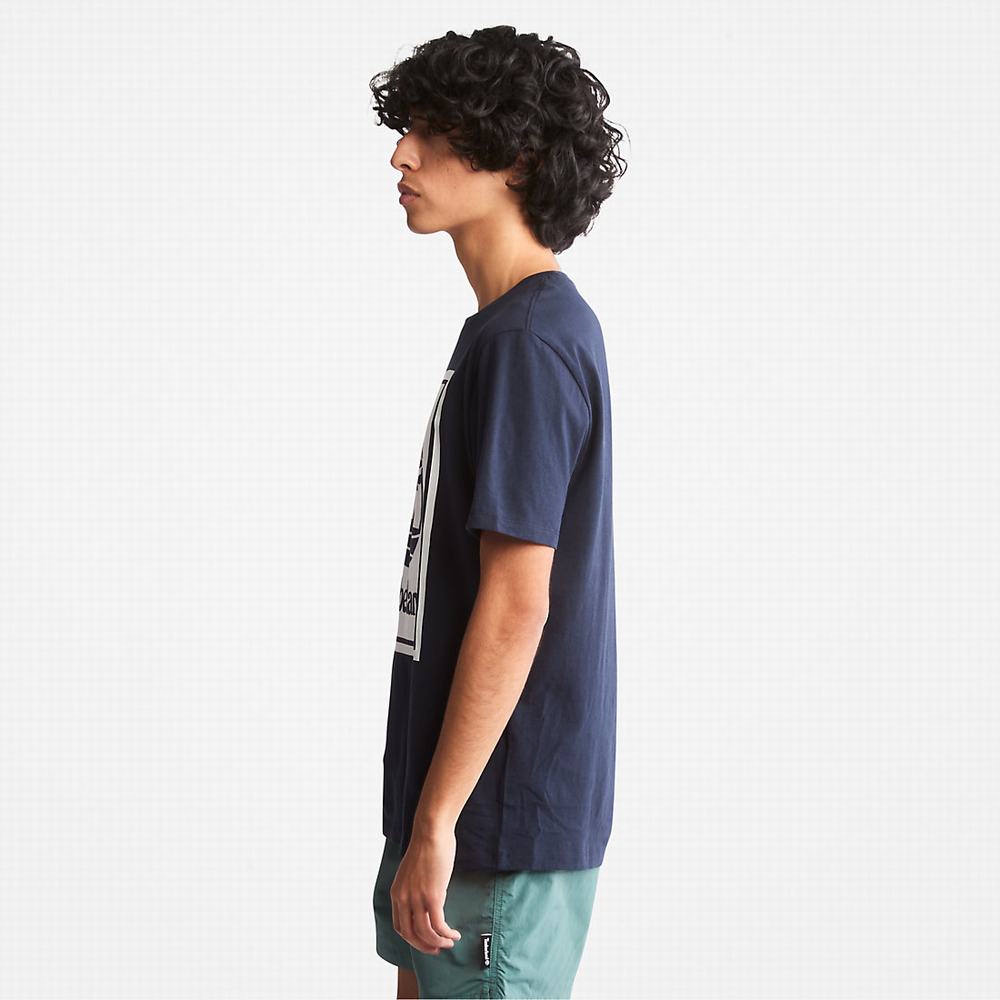 Timberland Tree Logo Tişört Kadın Lacivert | TR-1853E