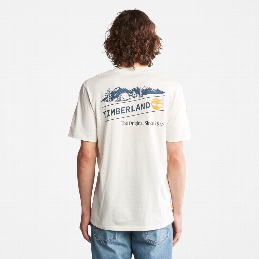 Timberland Utility Back-Graphic Tişört Erkek Beyaz | TR-4018G