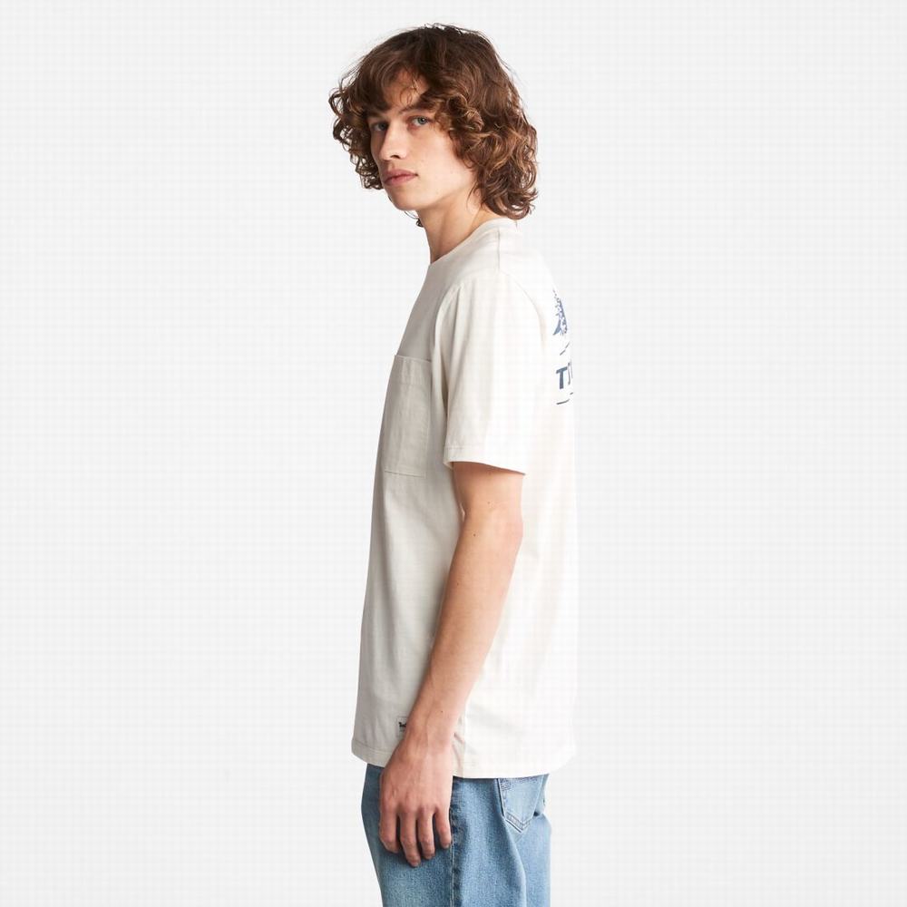 Timberland Utility Back-Graphic Tişört Erkek Beyaz | TR-4018G