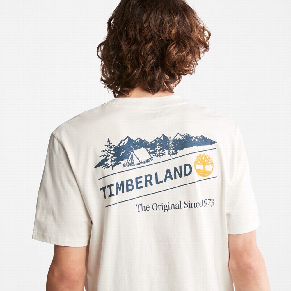 Timberland Utility Back-Graphic Tişört Erkek Beyaz | TR-4018G