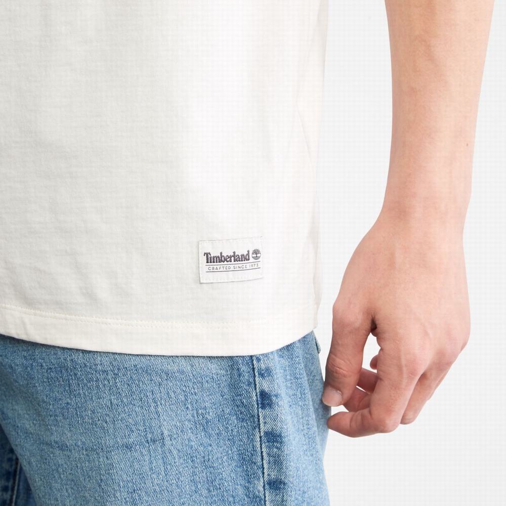 Timberland Utility Back-Graphic Tişört Erkek Beyaz | TR-4018G