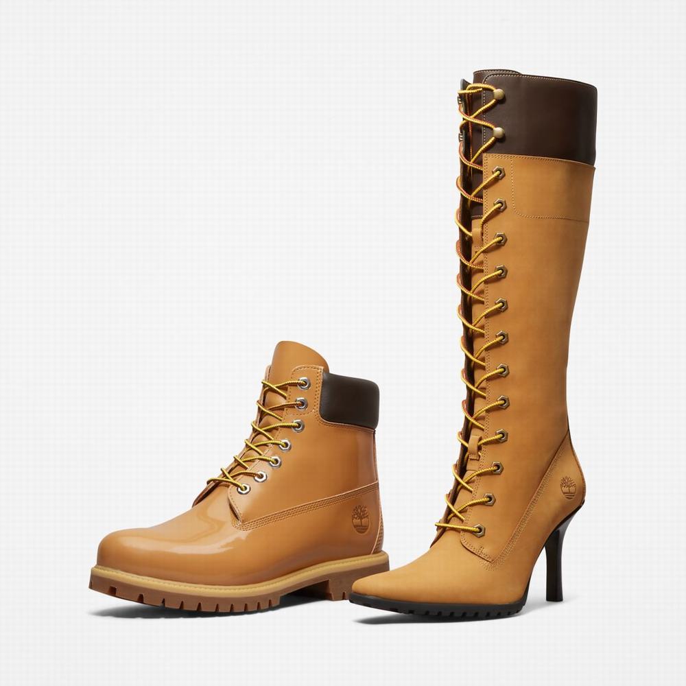 Timberland Veneda Carter x Timberland Tall Lace Çizme Kadın Kahverengi | TR-3618N