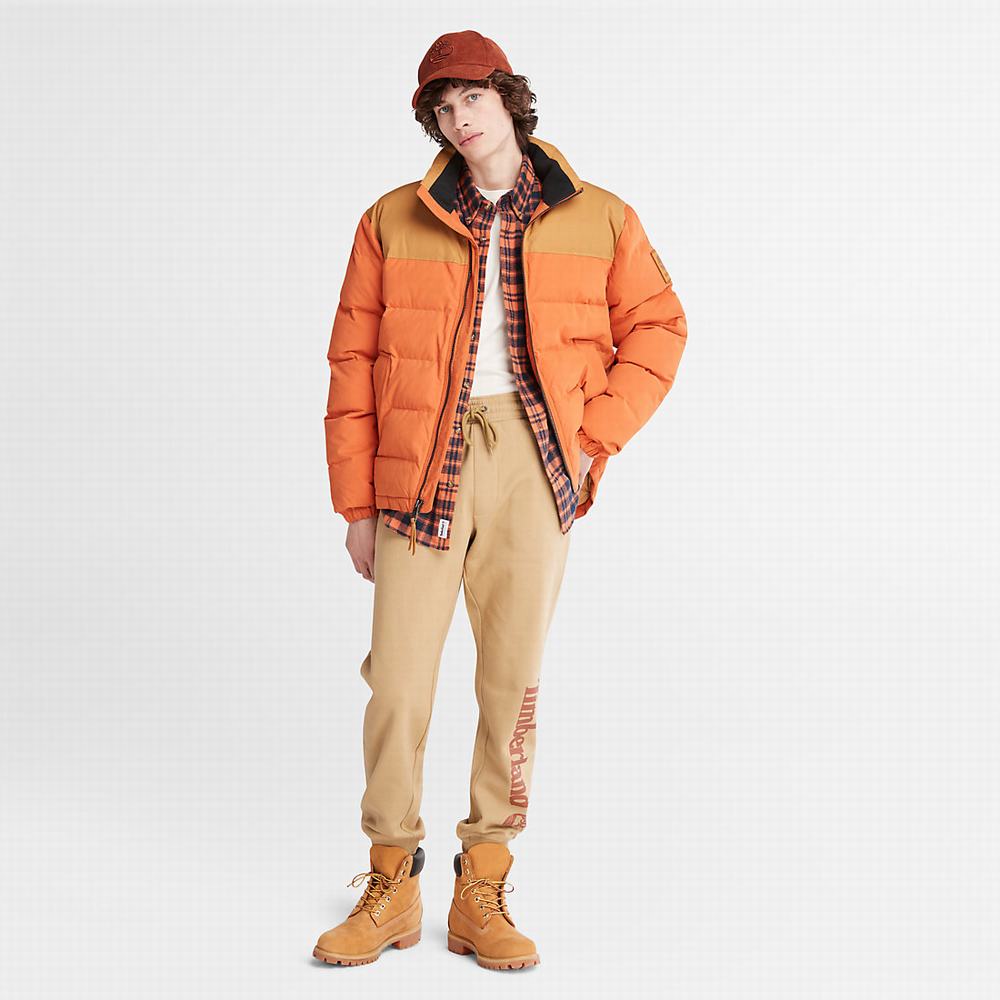 Timberland Welch Mountain Puffer Ceket Erkek Açık Kahverengi | TR-9726P