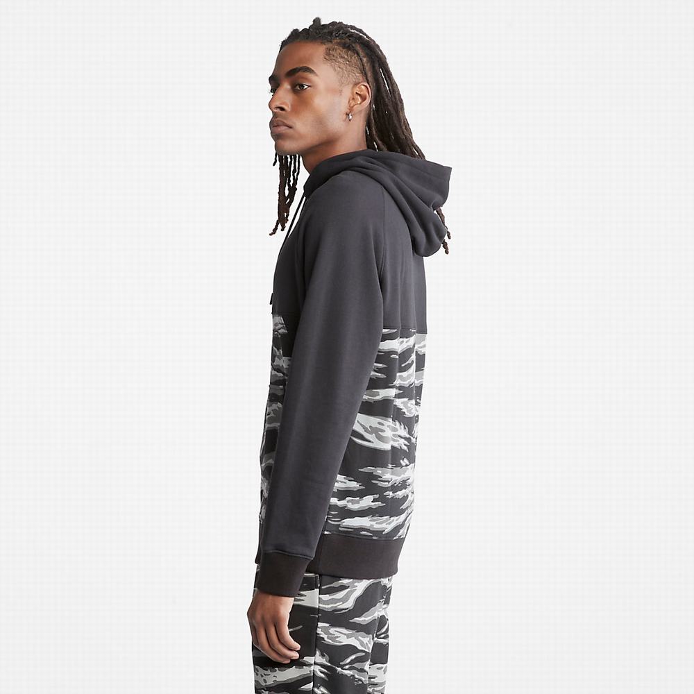 Timberland White Tiger Print Kapüşonlu Sweatshirt Erkek Yeşil | TR-9874U