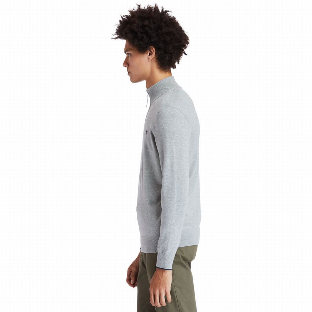 Timberland Williams River Half-zip Kazak Erkek Gri | TR-3589X