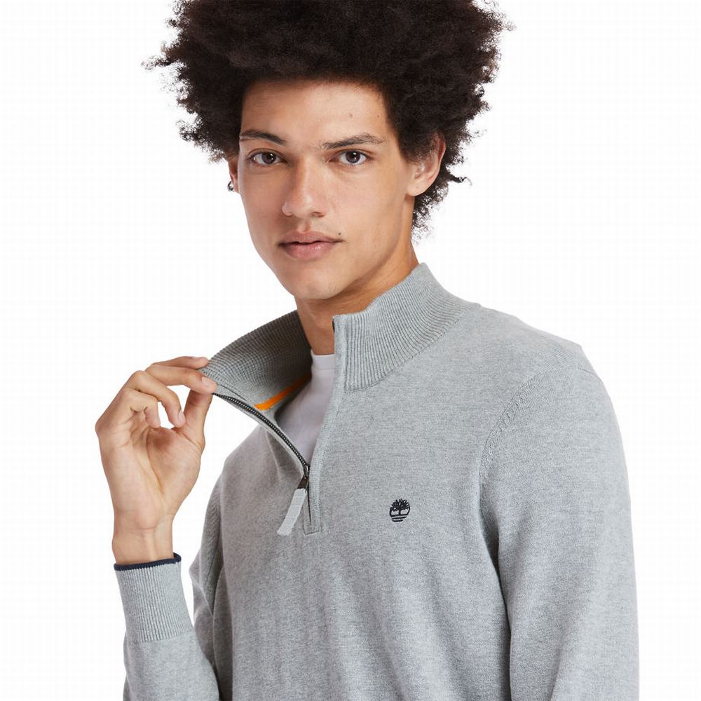 Timberland Williams River Half-zip Kazak Erkek Gri | TR-3589X