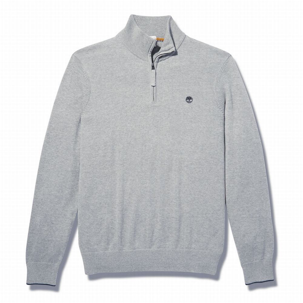 Timberland Williams River Half-zip Kazak Erkek Gri | TR-3589X