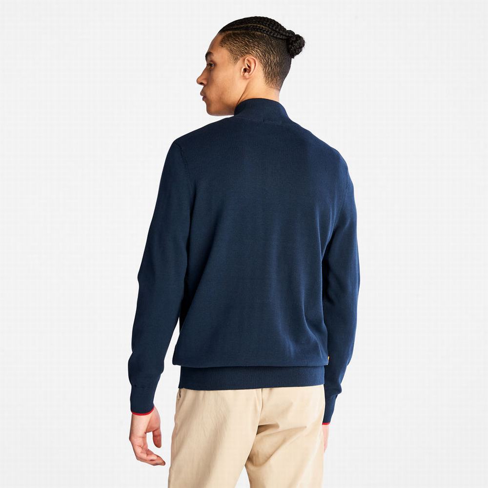 Timberland Williams River Half-zip Kazak Erkek Lacivert | TR-6940Z
