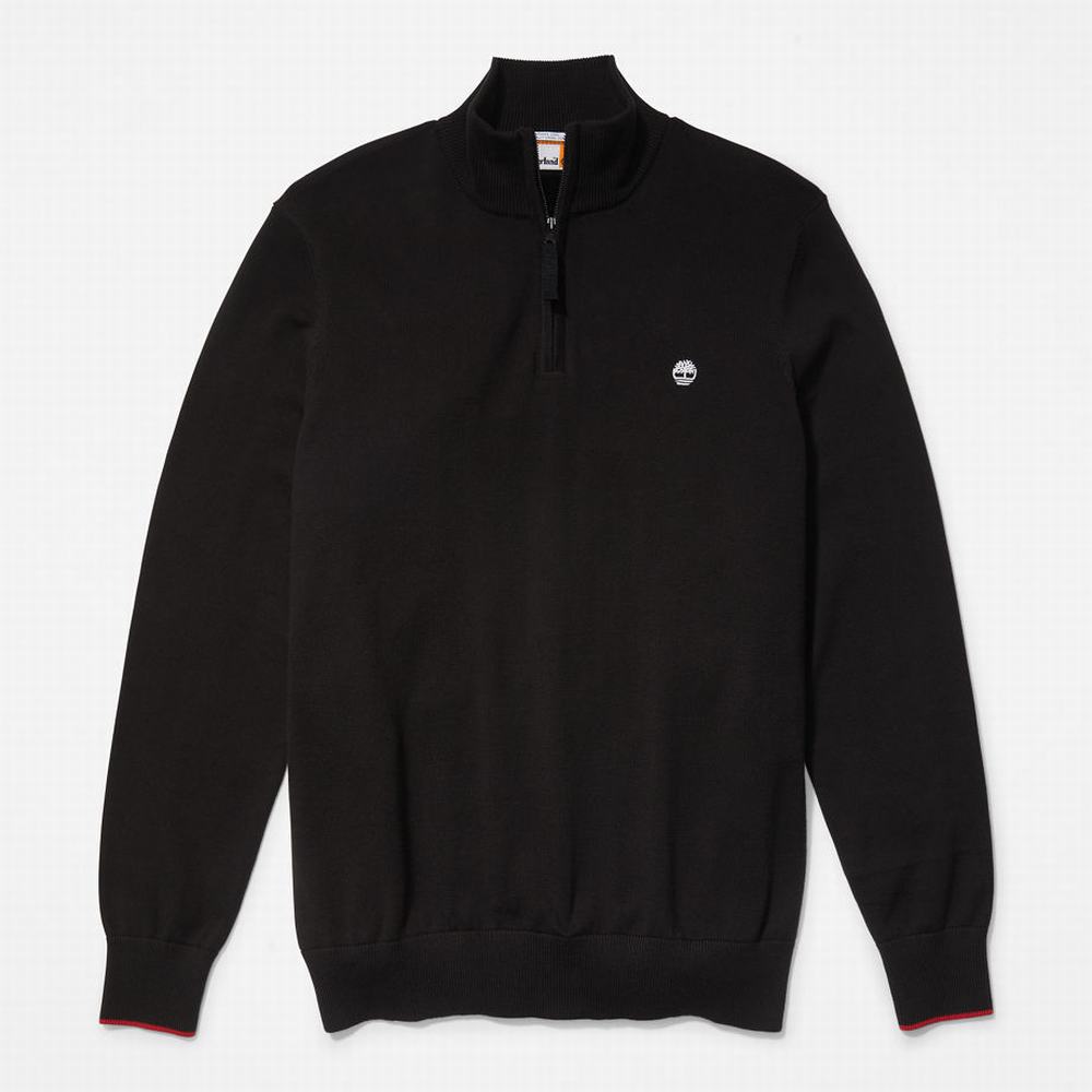 Timberland Williams River Half-zip Kazak Erkek Siyah | TR-7910C