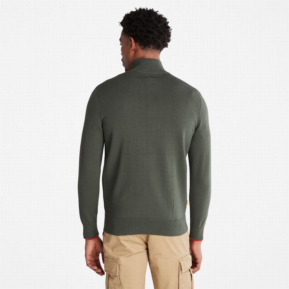 Timberland Williams River Half-zip Süveter Erkek Koyu Yeşil | TR-2413P