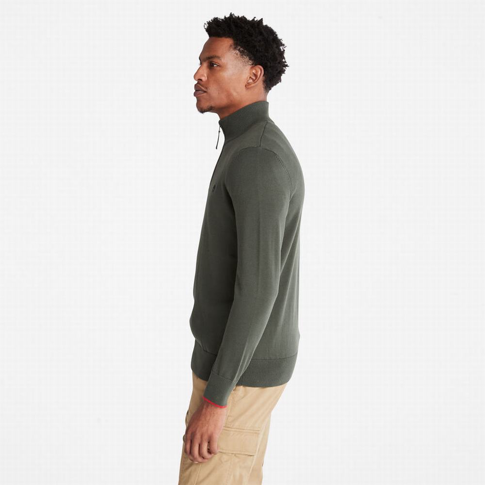 Timberland Williams River Half-zip Süveter Erkek Koyu Yeşil | TR-2413P