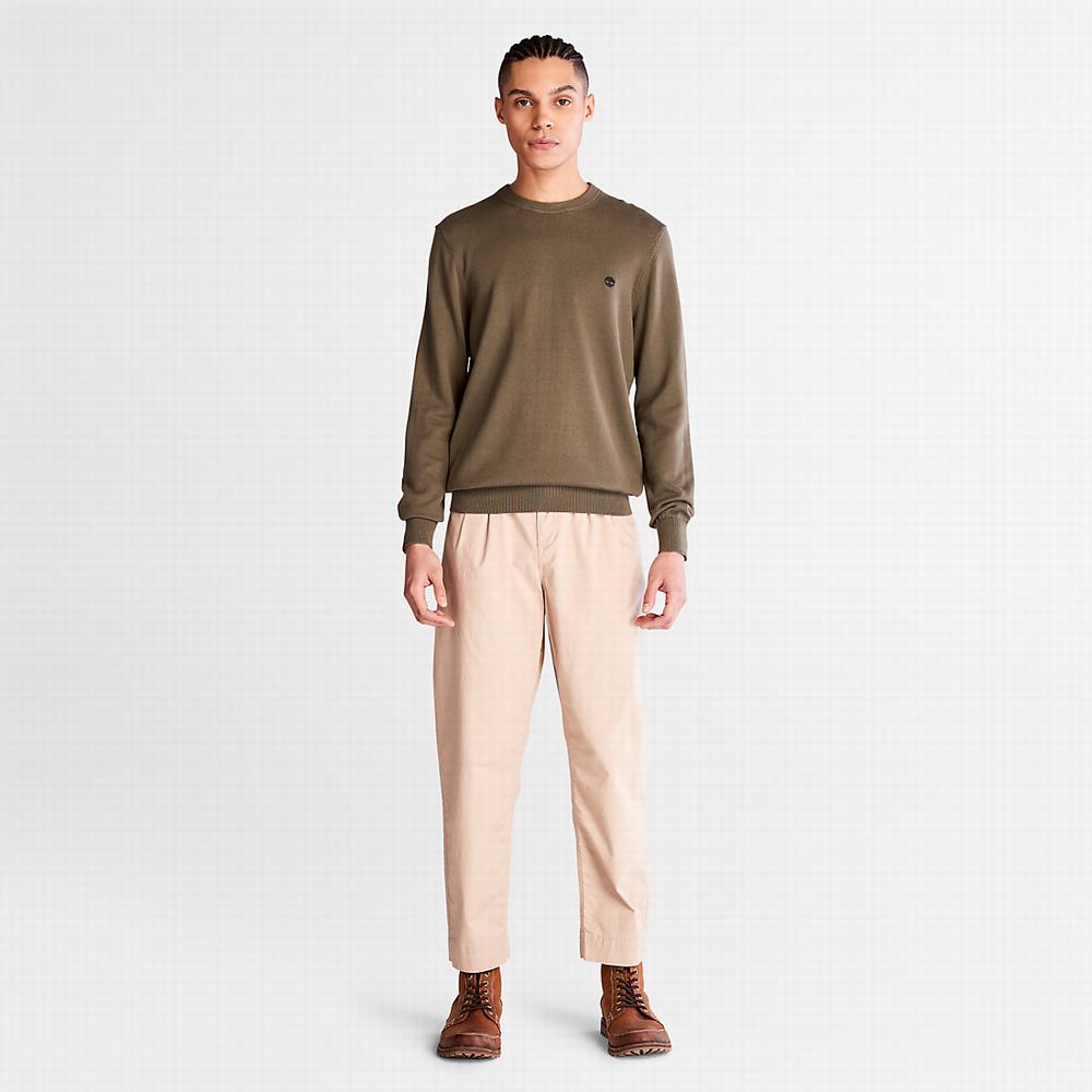 Timberland Williams River Organic Pamuklu Kazak Erkek Koyu Yeşil | TR-3754H
