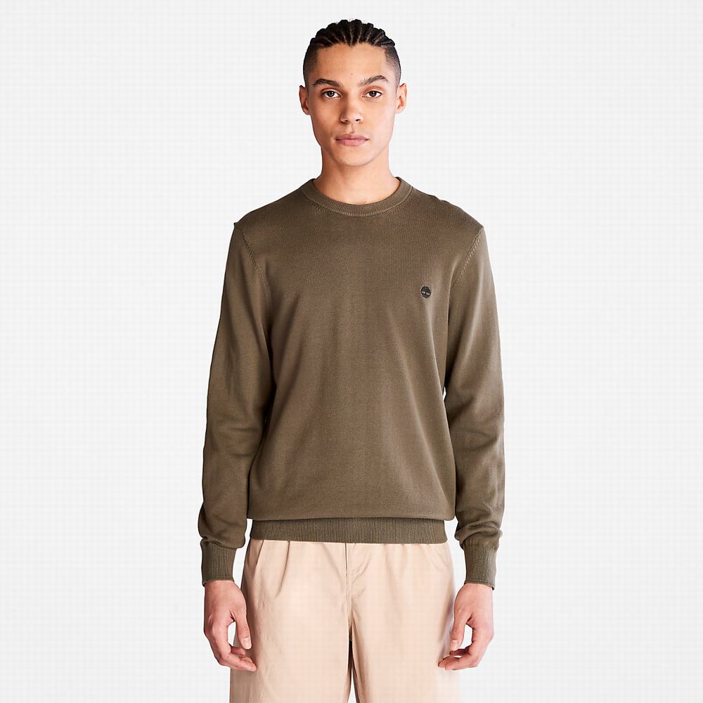 Timberland Williams River Organic Pamuklu Kazak Erkek Koyu Yeşil | TR-3754H