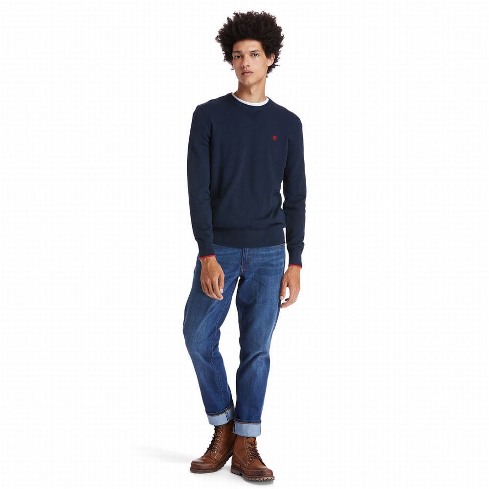 Timberland Williams River Organic Pamuklu Kazak Erkek Koyu Mavi | TR-5183M