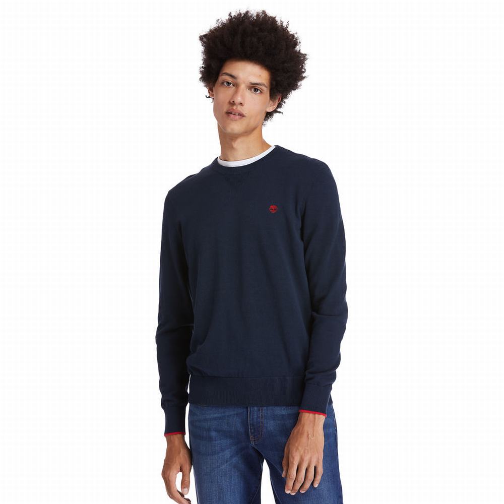 Timberland Williams River Organic Pamuklu Kazak Erkek Koyu Mavi | TR-5183M