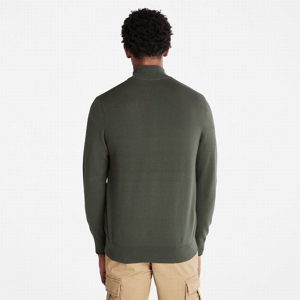 Timberland Williams River Zip-front Süveter Erkek Koyu Yeşil | TR-7630Y