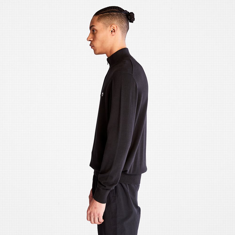 Timberland Williams River Zip-neck Kazak Erkek Siyah | TR-2758K