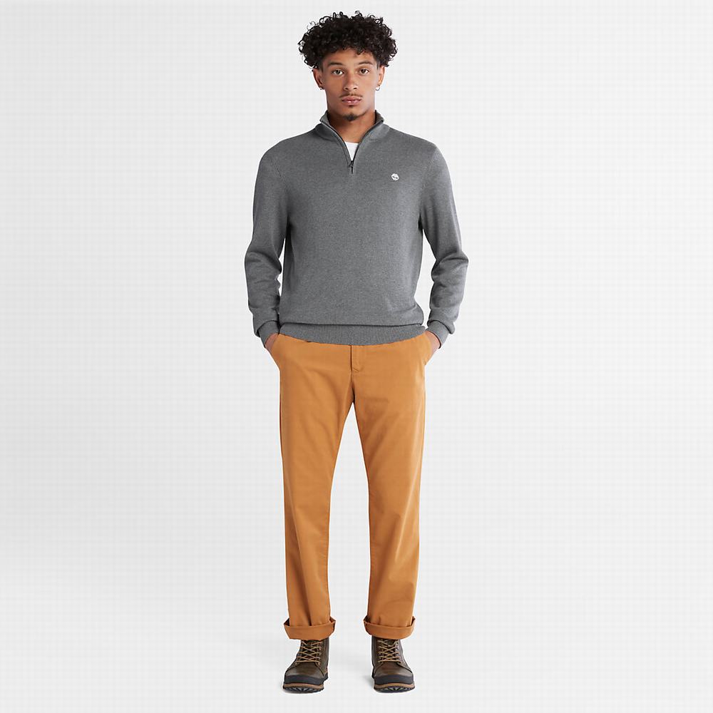 Timberland Williams River Zip-neck Kazak Erkek Koyu Gri | TR-5281J