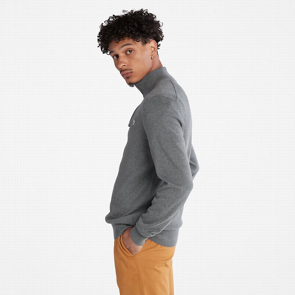 Timberland Williams River Zip-neck Kazak Erkek Koyu Gri | TR-5281J