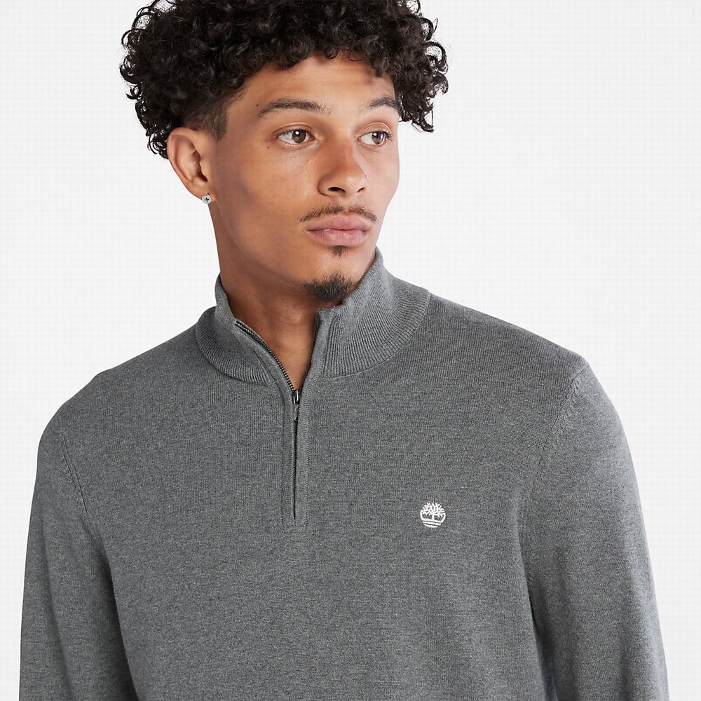 Timberland Williams River Zip-neck Kazak Erkek Koyu Gri | TR-5281J