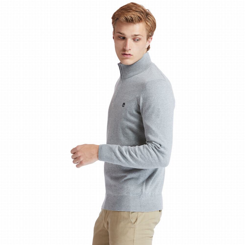 Timberland Williams River Zip-neck Kazak Erkek Gri | TR-6820L