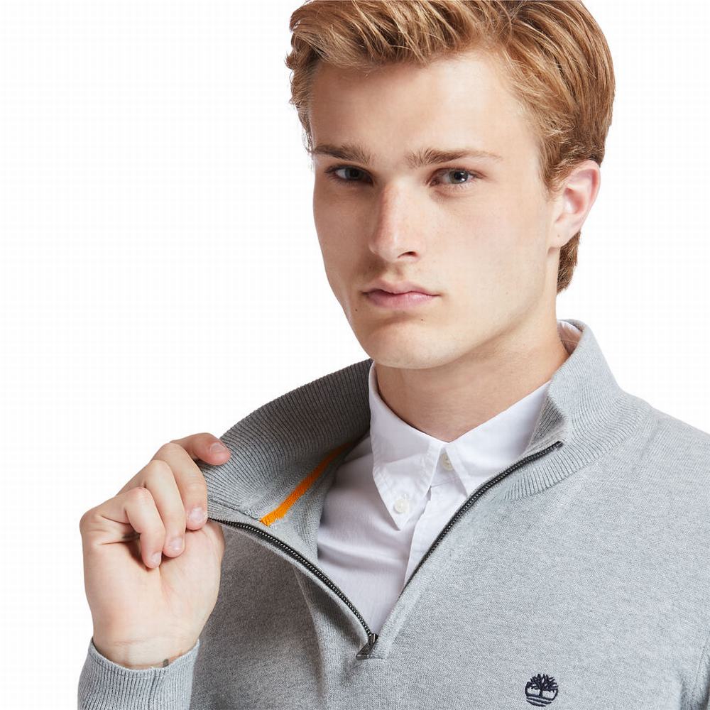 Timberland Williams River Zip-neck Kazak Erkek Gri | TR-6820L