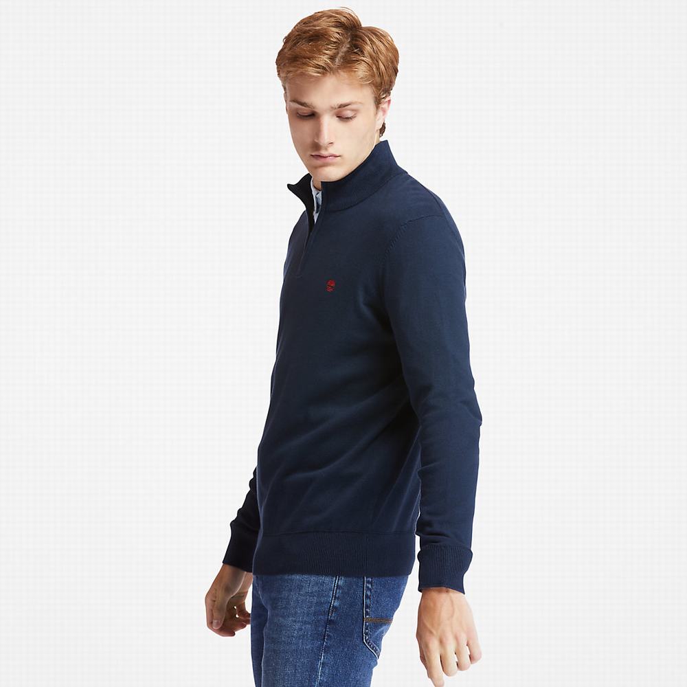 Timberland Williams River Zip-neck Kazak Erkek Lacivert | TR-8653L