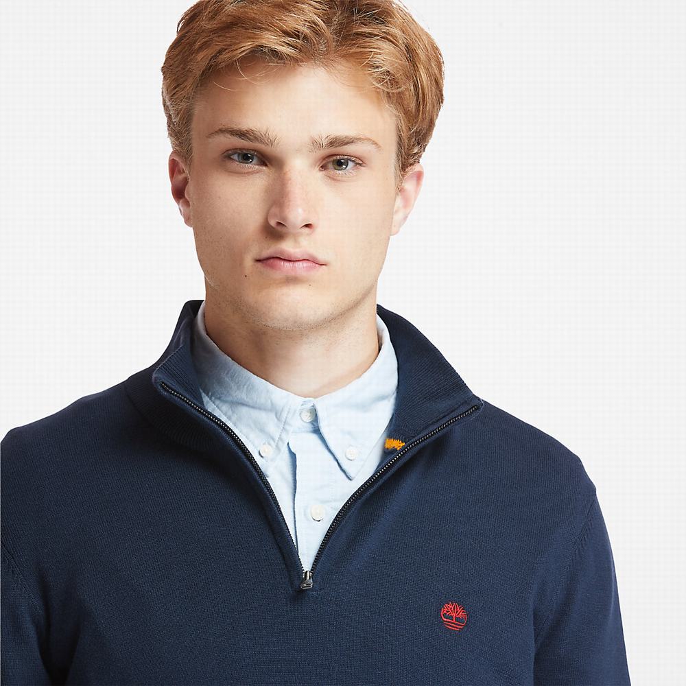 Timberland Williams River Zip-neck Kazak Erkek Lacivert | TR-8653L