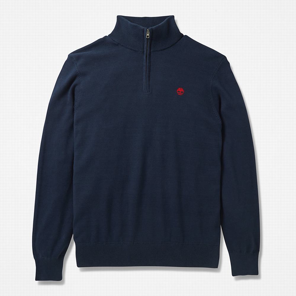Timberland Williams River Zip-neck Kazak Erkek Lacivert | TR-8653L