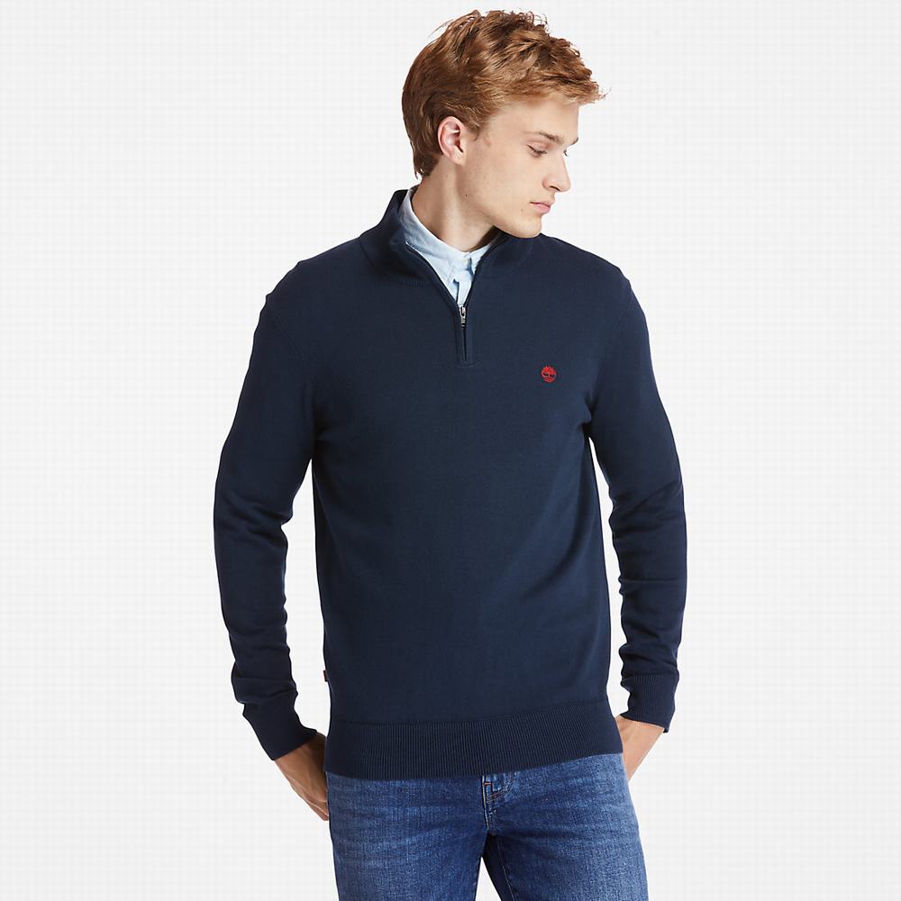 Timberland Williams River Zip-neck Kazak Erkek Lacivert | TR-8653L
