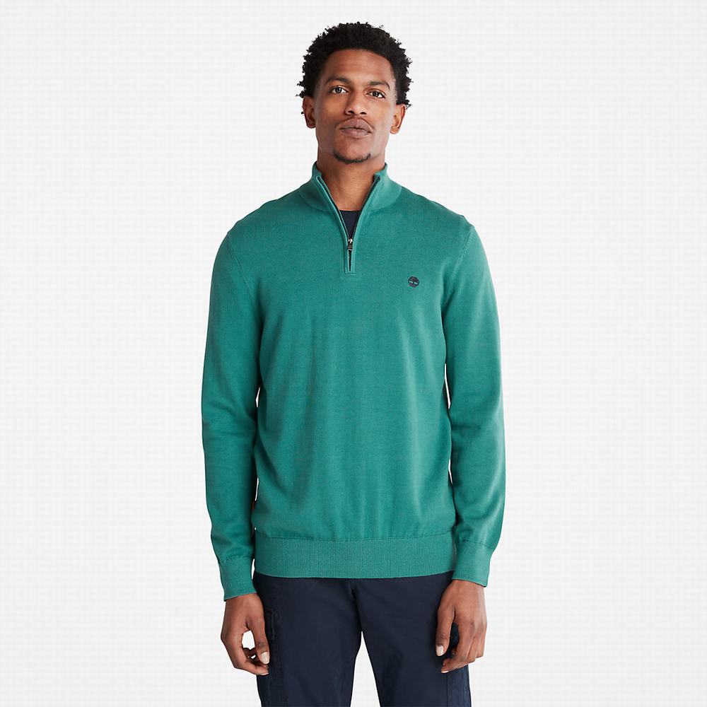 Timberland Williams River Zip-neck Süveter Erkek Yeşil | TR-4621G