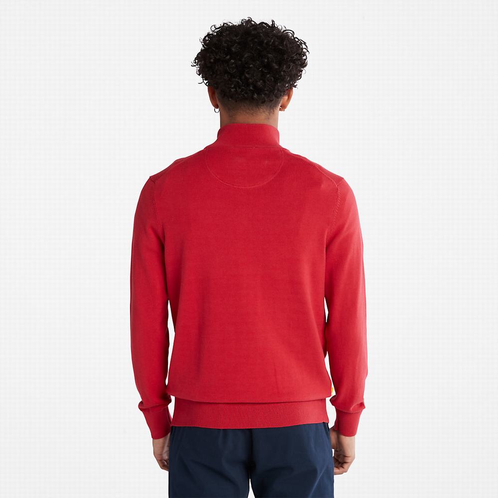 Timberland Williams River Zip-neck Süveter Erkek Kırmızı | TR-8367H