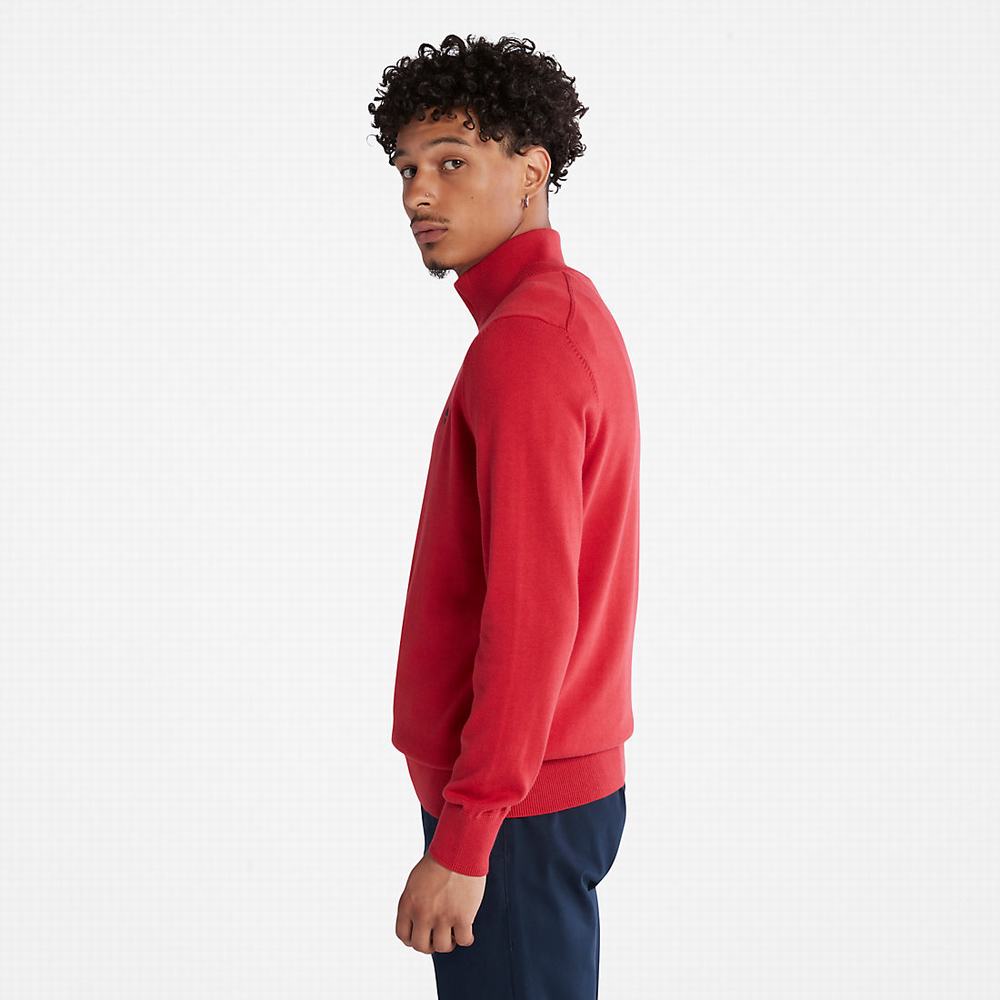 Timberland Williams River Zip-neck Süveter Erkek Kırmızı | TR-8367H