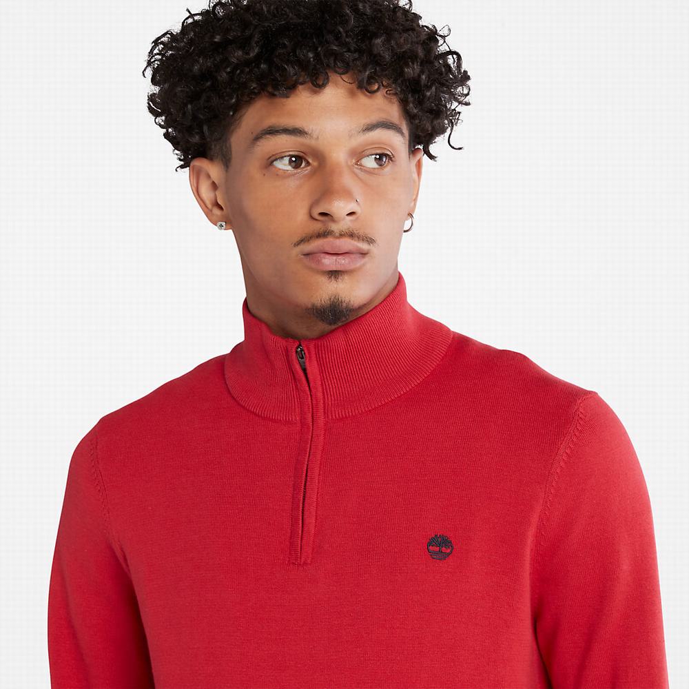 Timberland Williams River Zip-neck Süveter Erkek Kırmızı | TR-8367H
