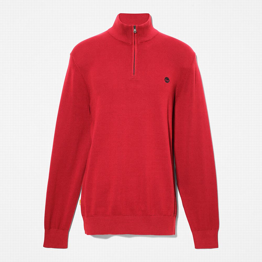 Timberland Williams River Zip-neck Süveter Erkek Kırmızı | TR-8367H