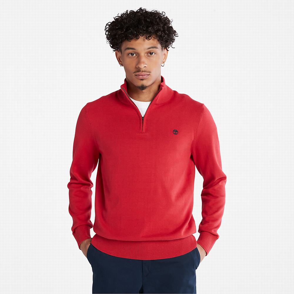 Timberland Williams River Zip-neck Süveter Erkek Kırmızı | TR-8367H