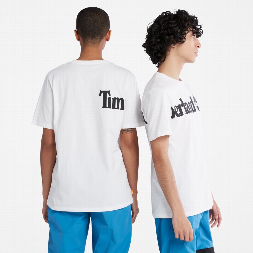 Timberland Wraparound-Logo Tişört Kadın Beyaz | TR-0769L