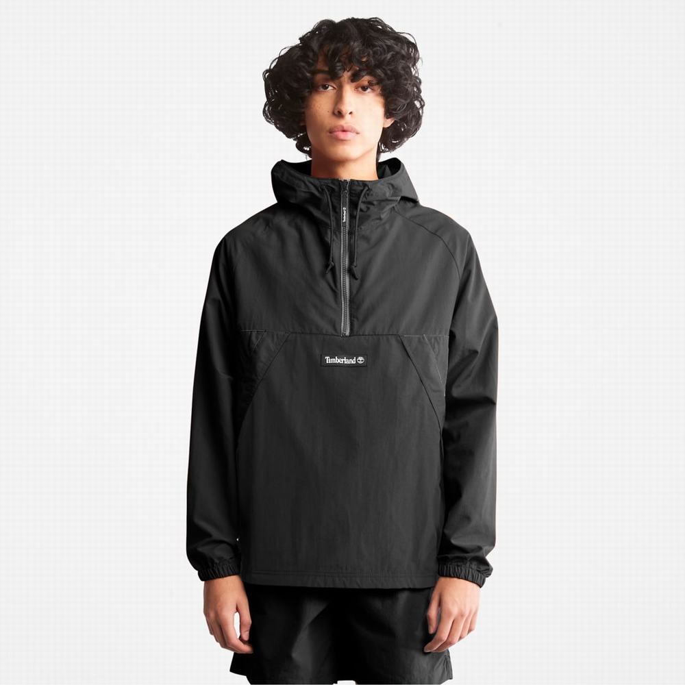 Timberland Zip-Neck Windbreaker Rüzgarlık Erkek Siyah Beyaz | TR-0735R