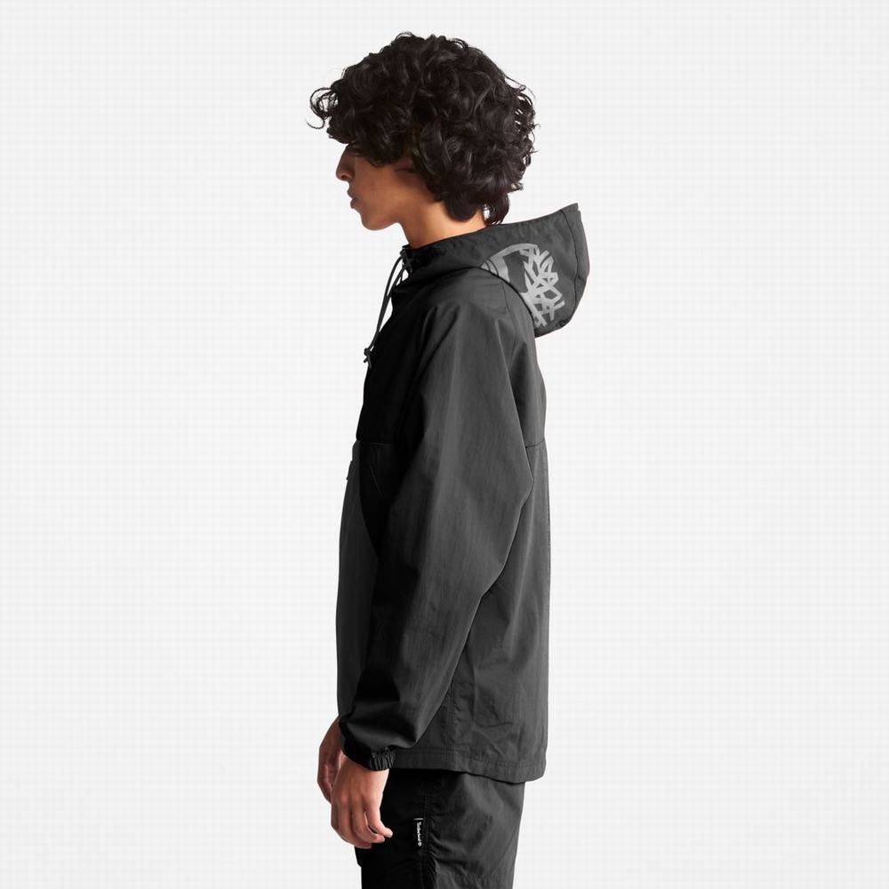 Timberland Zip-Neck Windbreaker Rüzgarlık Erkek Siyah Beyaz | TR-0735R