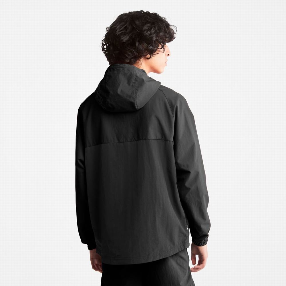 Timberland Zip-Neck Windbreaker Rüzgarlık Erkek Siyah Beyaz | TR-0735R