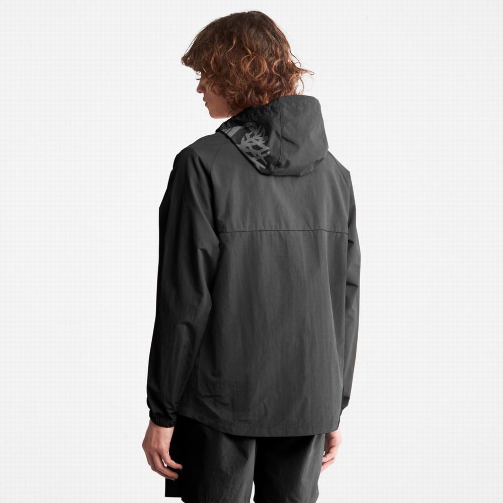 Timberland Zip-Neck Windbreaker Rüzgarlık Erkek Siyah Beyaz | TR-0735R