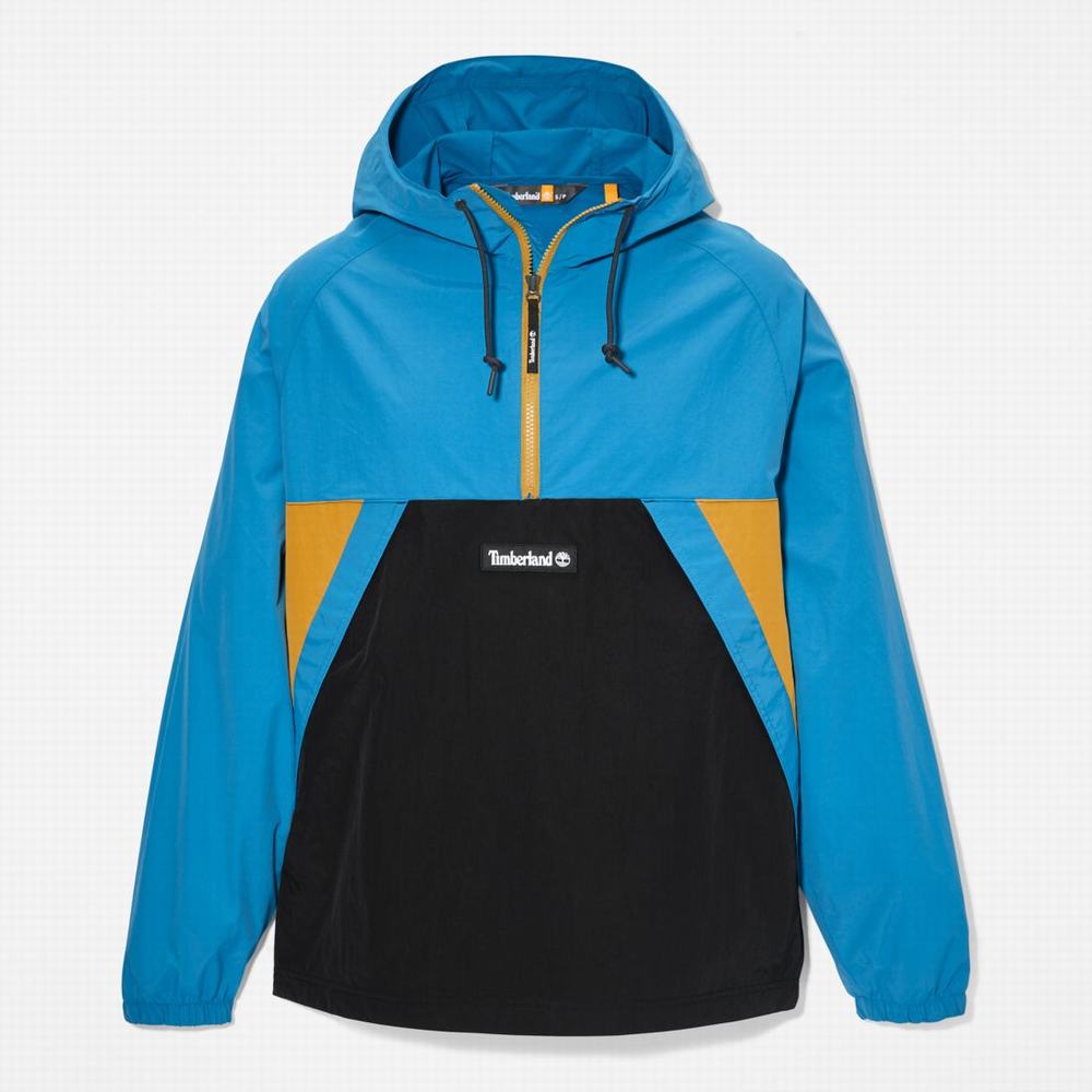 Timberland Zip-Neck Windbreaker Rüzgarlık Erkek Açık Mavi Siyah | TR-1468T