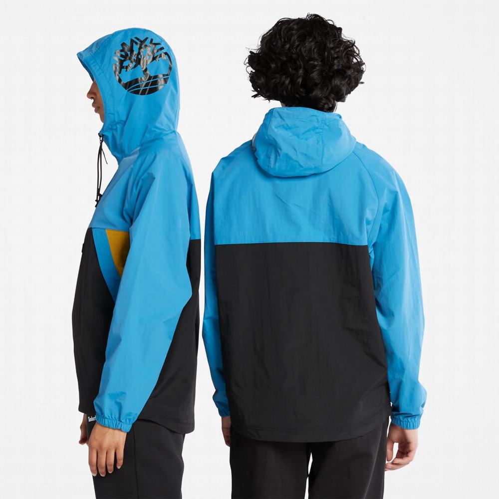 Timberland Zip-Neck Windbreaker Rüzgarlık Erkek Açık Mavi Siyah | TR-1468T