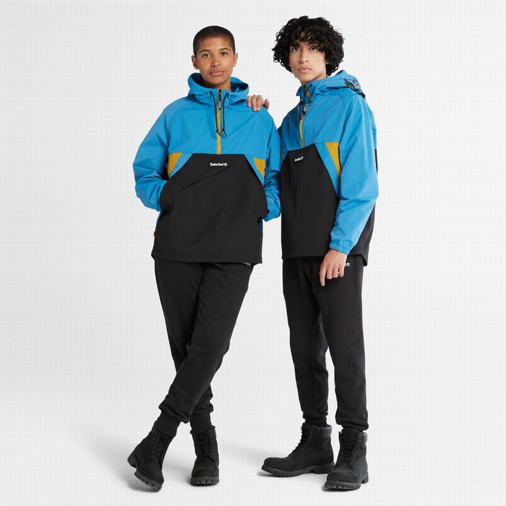 Timberland Zip-Neck Windbreaker Rüzgarlık Erkek Açık Mavi Siyah | TR-1468T