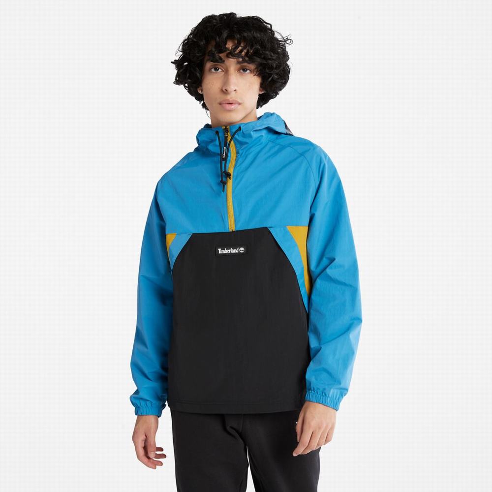 Timberland Zip-Neck Windbreaker Rüzgarlık Erkek Açık Mavi Siyah | TR-1468T