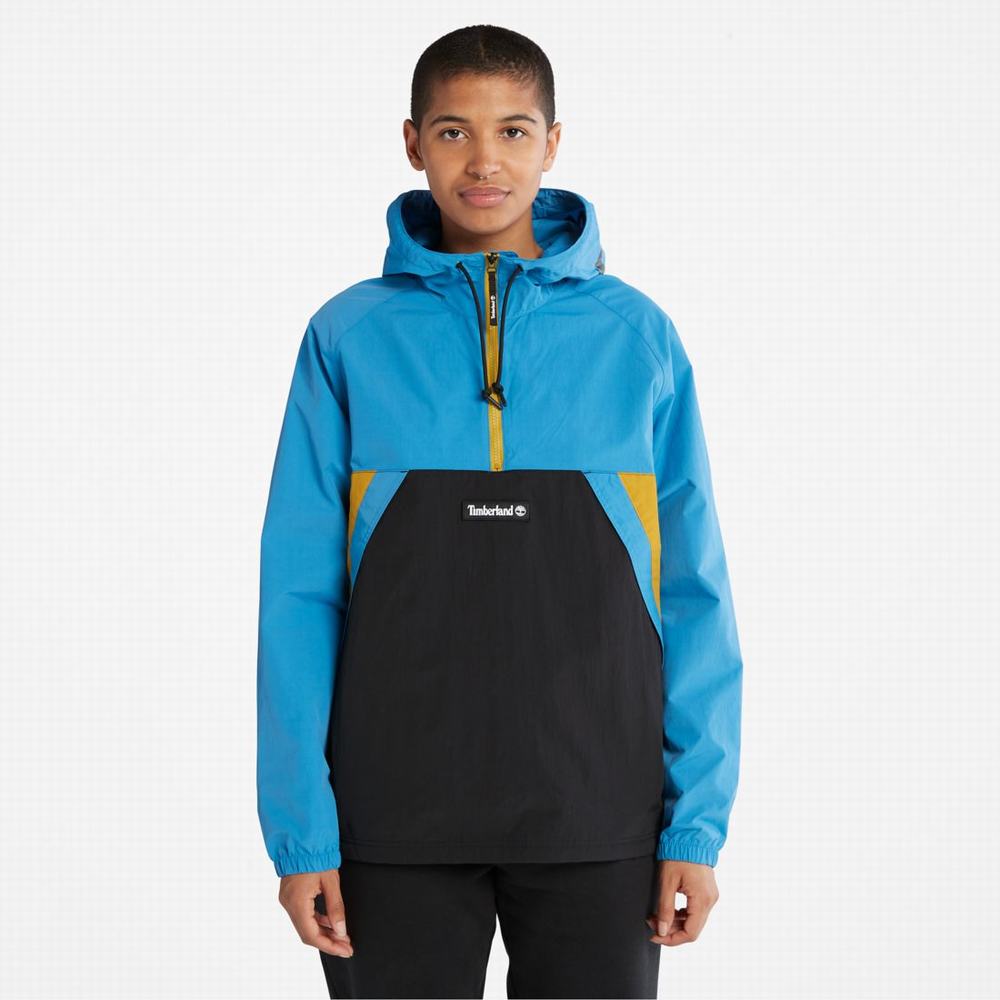 Timberland Zip-Neck Windbreaker Rüzgarlık Erkek Açık Mavi Siyah | TR-1468T