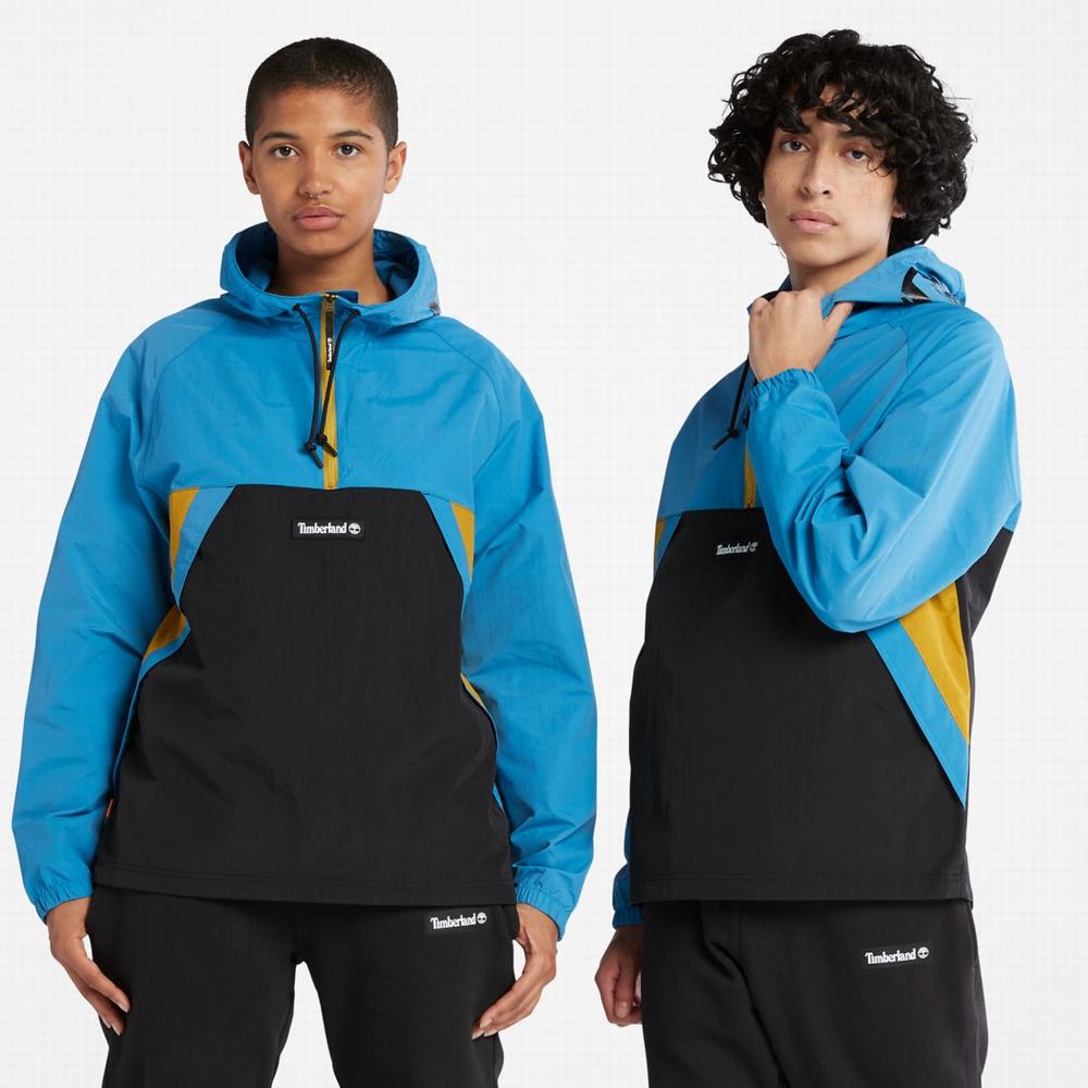 Timberland Zip-Neck Windbreaker Rüzgarlık Erkek Açık Mavi Siyah | TR-1468T