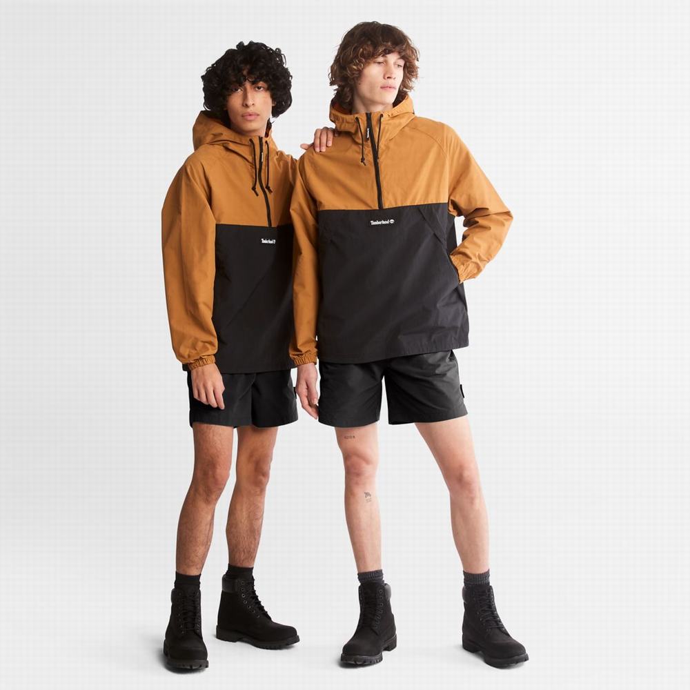 Timberland Zip-Neck Windbreaker Rüzgarlık Erkek Kahverengi Siyah | TR-1703W